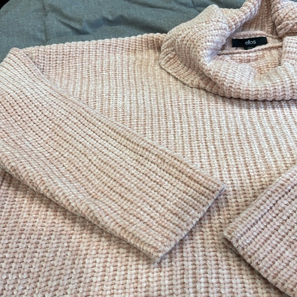 Ellos chenille turtleneck light pink sweater, size 1x - Picture 3 of 7